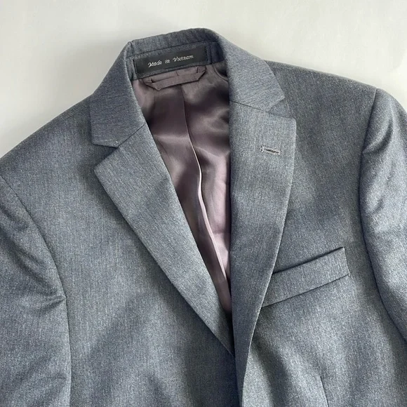 Lauren Ralph Lauren Boy’s Gray Blazer Size 8 Regular Single Breasted Two Vent - Picture 7 of 12
